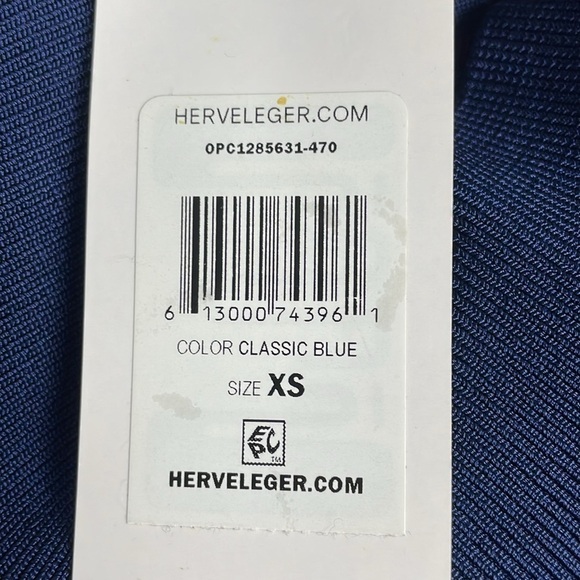 NWT Herve Leger Off The Shoulder Bandage Bodycon Top Classic Blue Sz XS - Picture 10 of 11